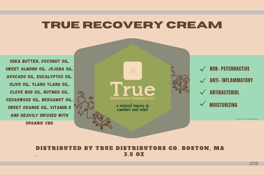 True Recovery Cream product label
